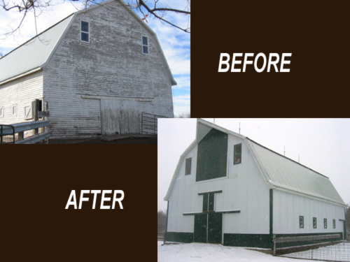 Picture 7 of 9, another barn restoration by Overweg Construction.